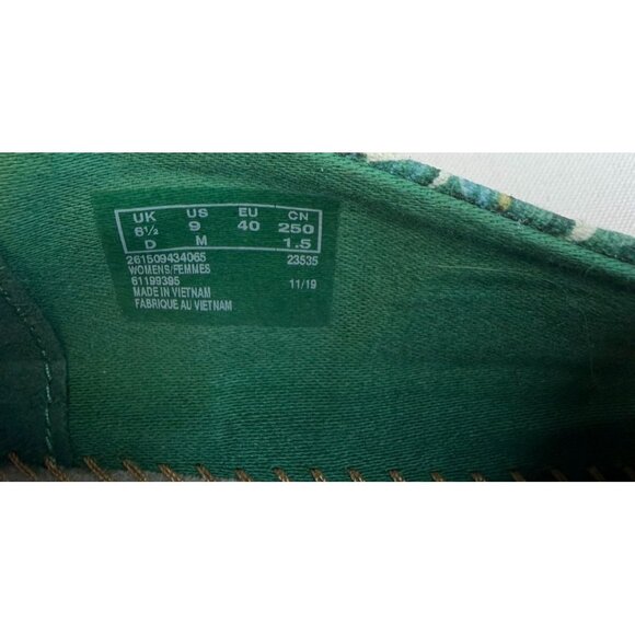 Clarks Cloudsteppers Women 9M Canvas Slip-On Palm Step Glow Jade Green Sneaker - Picture 12 of 12